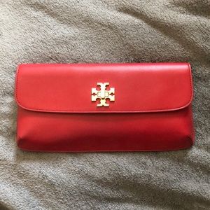 Gently Used Tory Burch Red Clutch